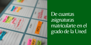 cuantas asignaturas coger en la Uned