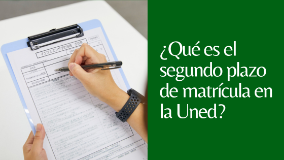segundo plazo de matrícula en la Uned