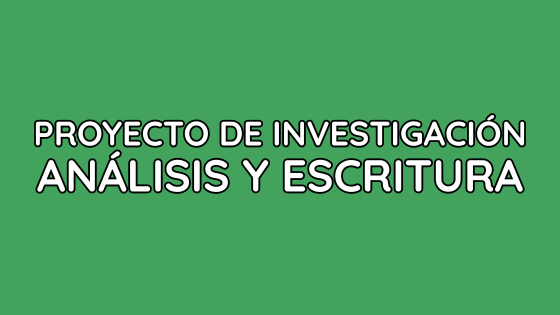 PROYECTO DE INVESTIGACIÓN ANÁLISIS PROYECTO DE INVESTIGACIÓN ANÁLISIS